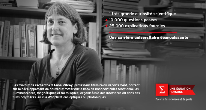 Anna Ritcey, professeure au Département de chimie de l'Université Laval