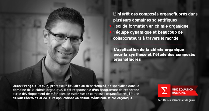 Jean-Francois Paquin, professeur au Département de chimie de l'Université Laval